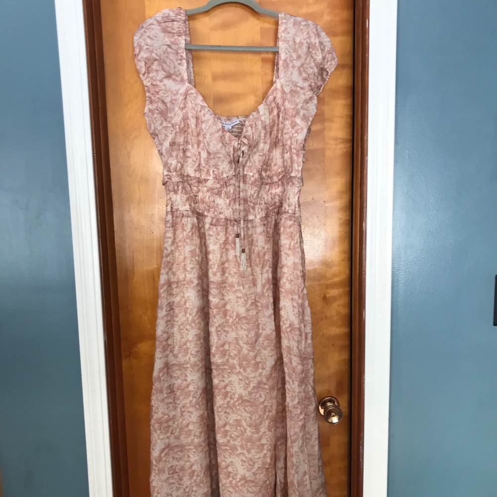 Pink Floral Maxi Dress